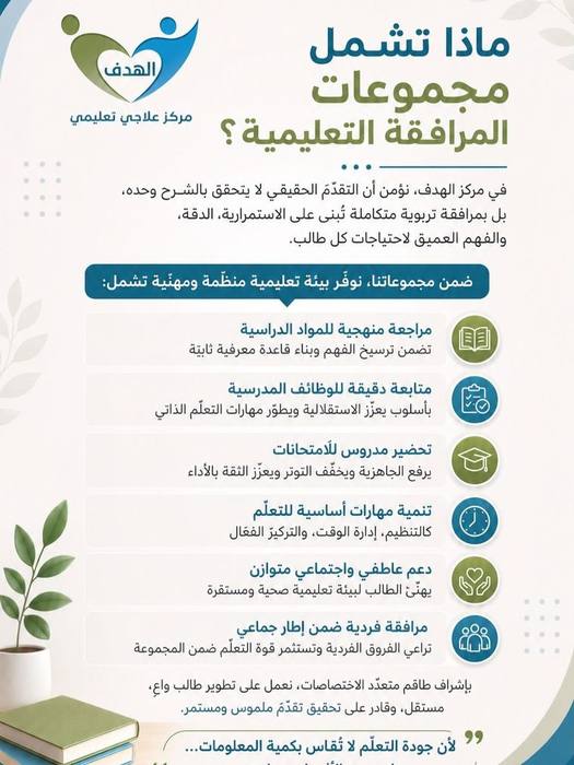 إعلان المركز: ماذا تشمل مجموعات المرافقة التعليمية